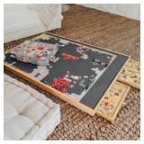 NEW! Puzzle Board with Drawers- Wooden Jigsaw