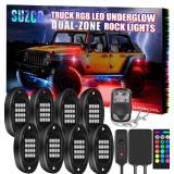 SUZCO 8-Pods Truck RGB LED Rock Underglow Timing