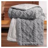 Bedsure Fuzzy Soft Sherpa Throw Blanket See