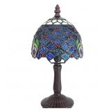 NEW! $140 Ravishing Peacock Tiffany-Style Table