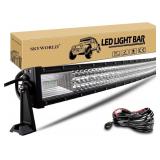 Curved LED Light Bar 52 inch 67500LM Triple Row