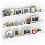 Giftgarden 47 Inch White Floating Shelves for