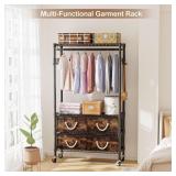 $298 Maiproo Heavy Duty Rolling Clothes Rack with