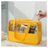 Travel Wash Bag Yellow with window See inhouse