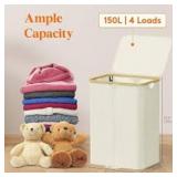 LO Bamboo Laundry Basket with lid 150 liters 2