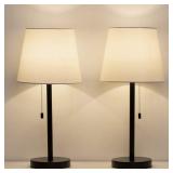 Looks New $96 HAITRAL Bedside Table Lamps Set of