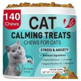 Cat Calming Treats, 140 Soft Chews to Relieve Anxi