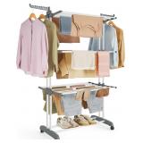 SONGMICS Clothes Drying Rack 4-Tier, Foldable Laun