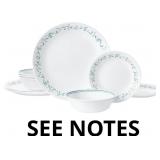 $109 Corelle Dinnerware Set,White,12-Piece, 114187