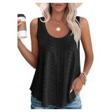 Womens Tank Tops for Women Flowy Sleeveless Embroi