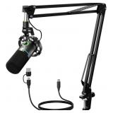 $115 MAONO XLR/USB Dynamic Microphone Kit, RGB Pod