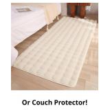 ele ELEOPTION Soft Rabbit Plush Runner Rug for Bed