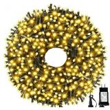 Upgraded 105FT 300LEDs Christmas Lights Outdoor In