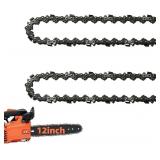 2 Pack 12 Inch Chainsaw Chains 3/8 LP Pitch .050'