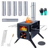 $314 Fitinhot Camp Wood Stove, Tent Wood Burning S