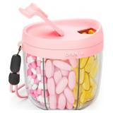 AUVON Cute Pill Organizer with 7 Large Compartment