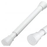 White Tension Spring Curtain Rod Adjustable Short