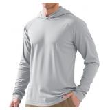 Men's UPF 50+ Sun Protection Long Sleeve Hoodie Sh