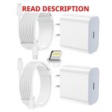 Lot of 3 usb-c iPhone Charger Fast Charging 2pck W