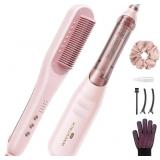Wavytalk Pro Steam Hair Straightener Brush, Steaml