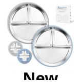 Stainless Steel Toddler Plate with Suction, 9  Div