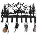 Deer Metal Key Holder for Wall, 14.5' X 8.9', Key
