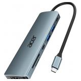 Acer USB C Hub, 7 in 1 4K USB C to HDMI Adapter, M