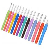 Soft Handle Crochet Hook Set 10-Piece Aluminum Hoo