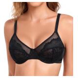 Lemorosy Women's Full Coverage Minimizer Lace Bra