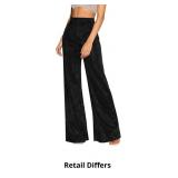 Women Sparkle Sequin Pants High Elastic Waist Wide