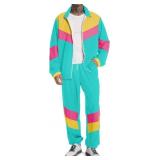 UOUA 80s Outfit Men 90s Tracksuit Costumes Hallowe