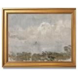 $176 Framed Vintage Cloud Landscape Canvas Print A