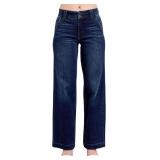 $118 Judy Blue High Rise Wide-Leg Jean Dark Wash,