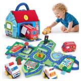 hahaland Baby First Soft Car Toys - Pull Back Cars