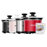 KOOC Small Slow Cooker, 0.65-Quart, Free Liners In