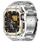 Stainless Steel Band with Case Compatible with App