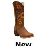 Womens Sunflower Embroidered Cowboy Cowgirl Boots