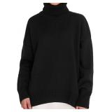 Women's Casual Solid Color Turtleneck Sweater,Wome