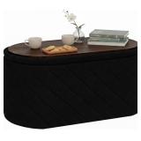 B FSOBEIIALEO Ottoman with Stroage, Boucle Round S