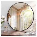 Black Bathroom Mirror for Wall, Vanity Mirror with