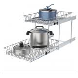 $156 2 Tier Individual Pull Out Cabinet Organizer