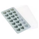 Heart Shaped Ice Cube Trays with Lid, Silicone Hea