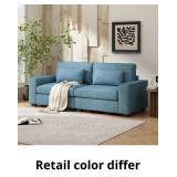 $629 79.5' Modern Fabric Sofa with Plush Cushions,
