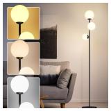 3 Globe Floor Lamps for Living Room, Mid Century M