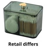 Tbestmax Qtip Holder Dispenser Clear Bathroom Orga