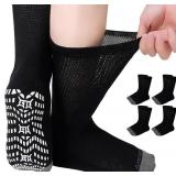 CaiDieNu Non Slip Diabetic Socks: 4 Pairs Non Bind