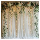 Tulle Curtain with 300 LED Fairy Lights for Parite