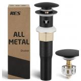KES Bathroom Sink Drain with Strainer Basket Hair