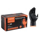 10 Mil Black Nitrile Disposable Gloves, Mechanic,