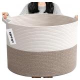 65L Large Blanket Basket,19.7' L x 19.7' W x 13' H